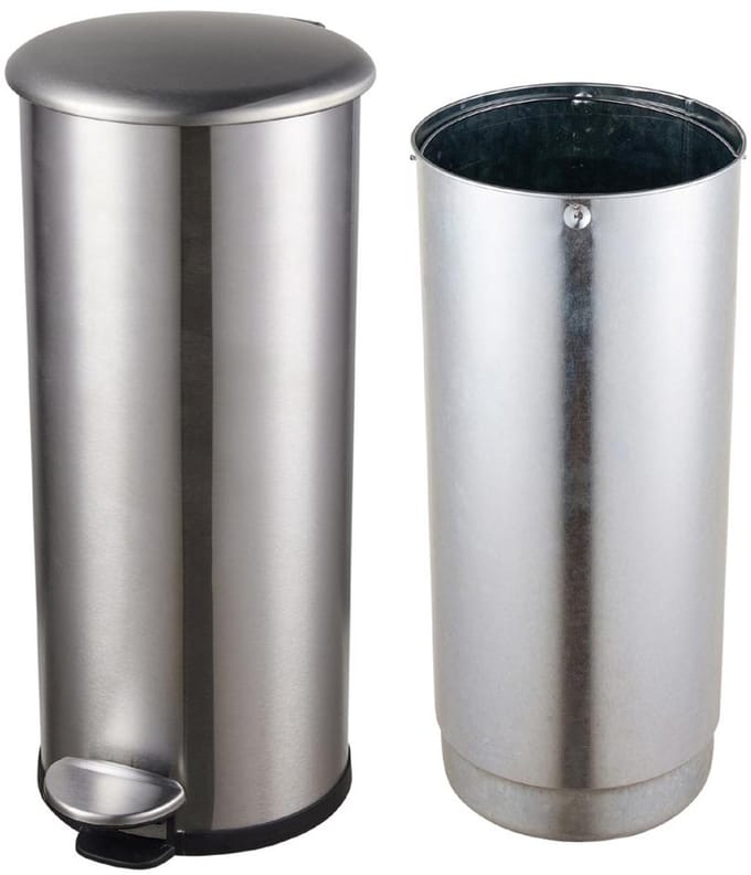 Pedaalemmer Helit "het zink" 30l D270xH623mm staal, poe...