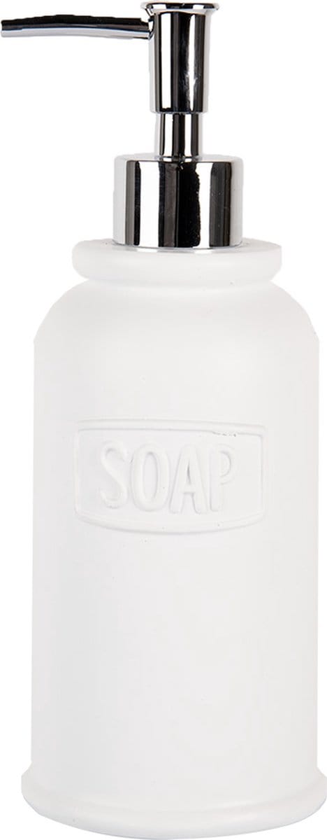Clayre & Eef Zeepdispenser 350 ml Wit Kunststof