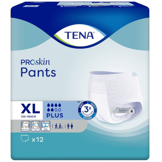 TENA ProSkin Pants Plus Extra Large 12 Incontinentieslip