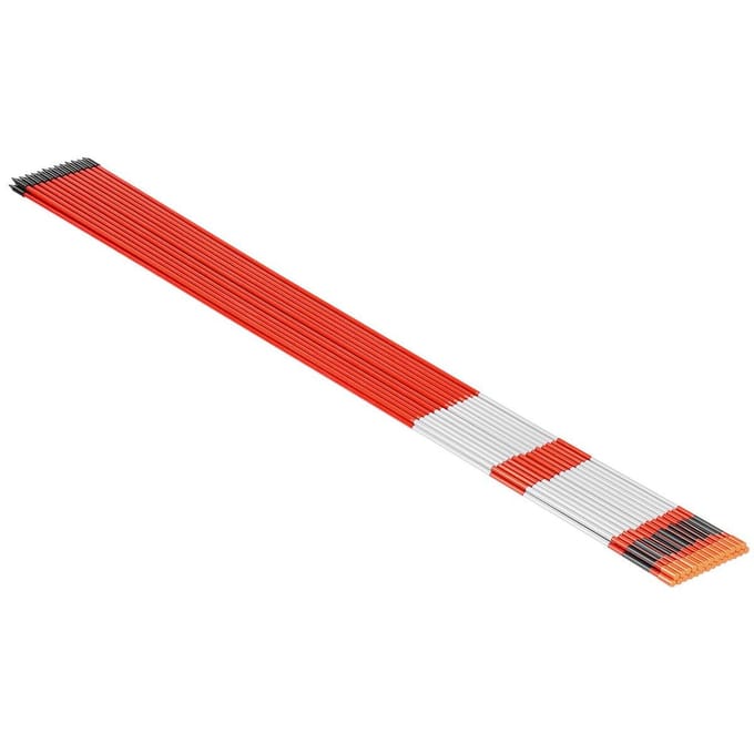 20 stuks Reflecterende Opritmarkeringen 1/4  Doorsnede 48 inch Sneeuwstokken Reflectoren