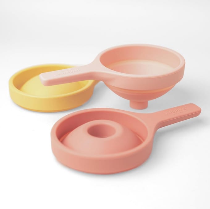 Set van 3 Trechtertjes (Imbuti) voor Kinderen - Sensorisch Speelgoed en Leeraccessoire in Koraal