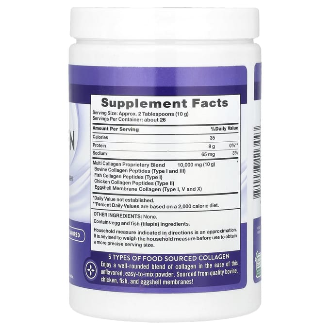 Nature's Truth Multi Collagen Peptide Poeder, Neutraal, 255 gram (255 gr)