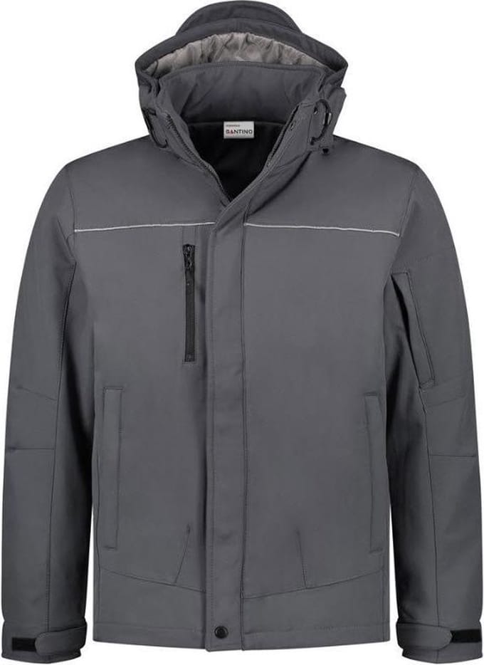 Santino Stockholm Softshell stretch Fit (310g/m2) - Antraciet - XL