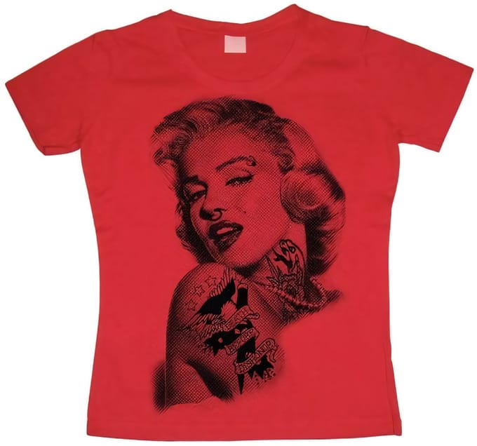 Marilyn Monroe Dames Got Attitude Girly T-shirt SH-5-15183-H15-10