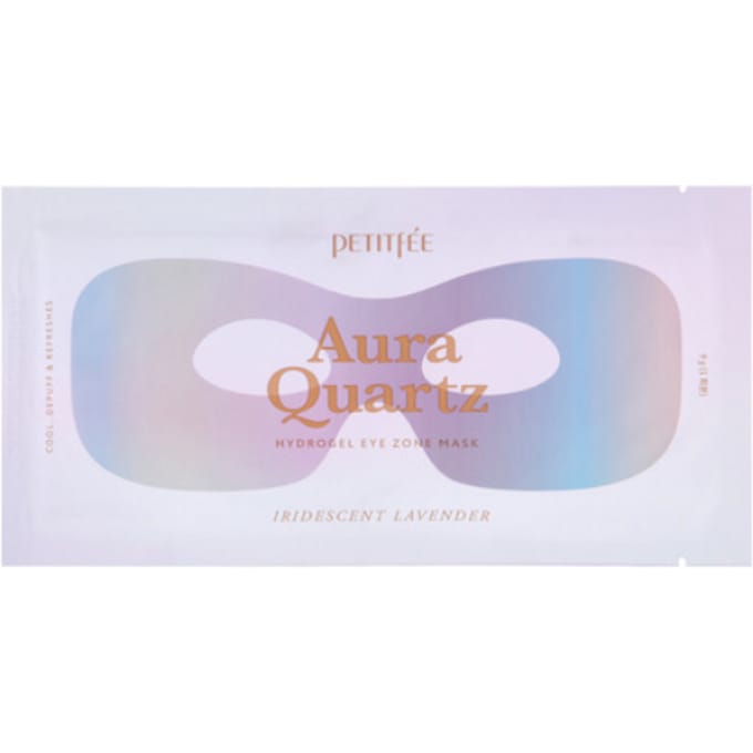 Petitfee, Quartz Aura, Masque de Beauté Hydrogel pour la Zone des Yeux, Lavande Irisée, 1 masque, 9g white