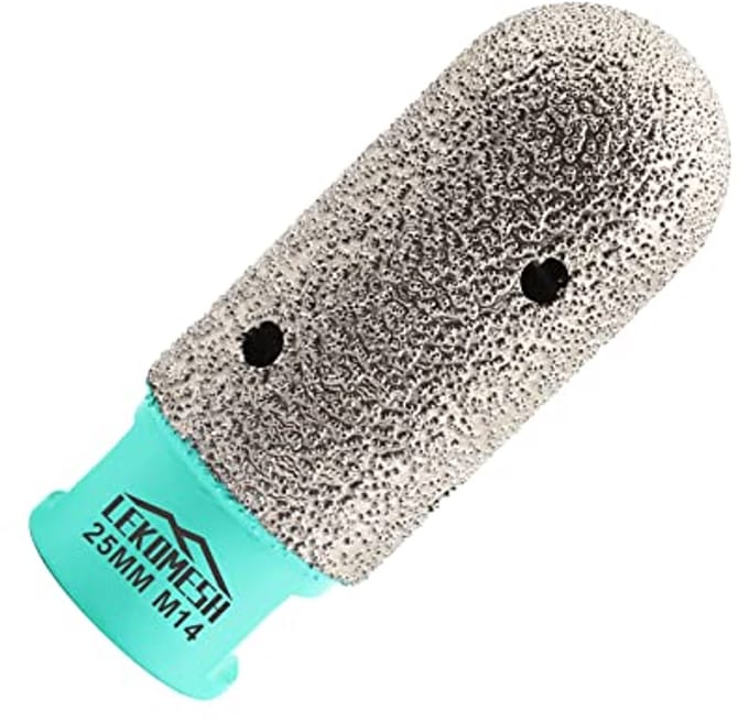 Diamant Freesbit - Molen bit - Tegels Bewerken - Vacuüm Gesoldeerd - 25 mm - Zilver