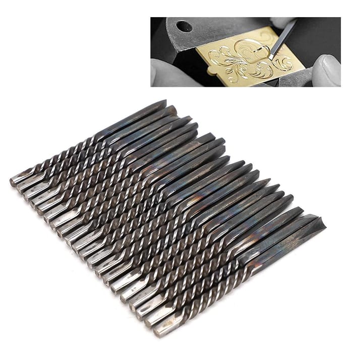 20 stuks/set Professionele sieraden aambeeld beitel gereedschap Verwerking Maken Snijgereedschap gray