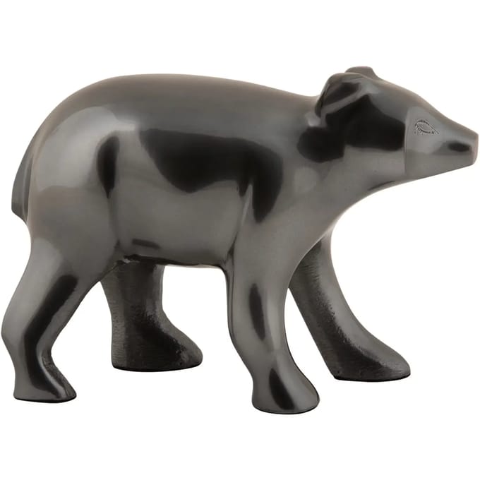 Present Time Ornament Bear - Grijs - 15x7x10.5cm - Scandinavisch - Aluminium