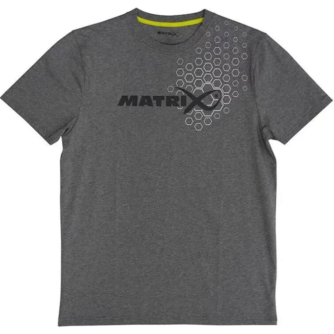 Matrix Hex Print T-Shirt Grey Small