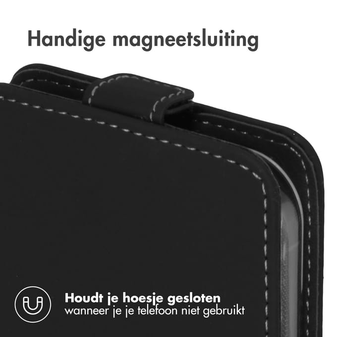 Accezz Hoesje - Geschikt voor Apple iPhone 15 - Flipcase - Zwart