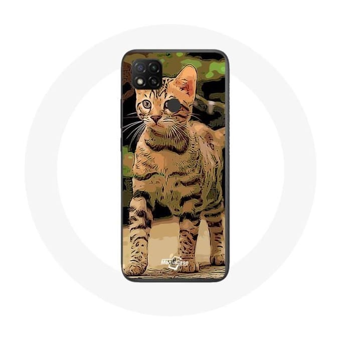 Xiaomi Redmi 9C Bengaalse kattenras cartoonhoes