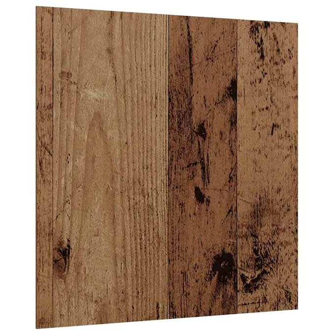 Panneaux décoratifs 50 pièces Aspect bois recyclé 30 x 30 x 0,27 cm Matériau à base de bois