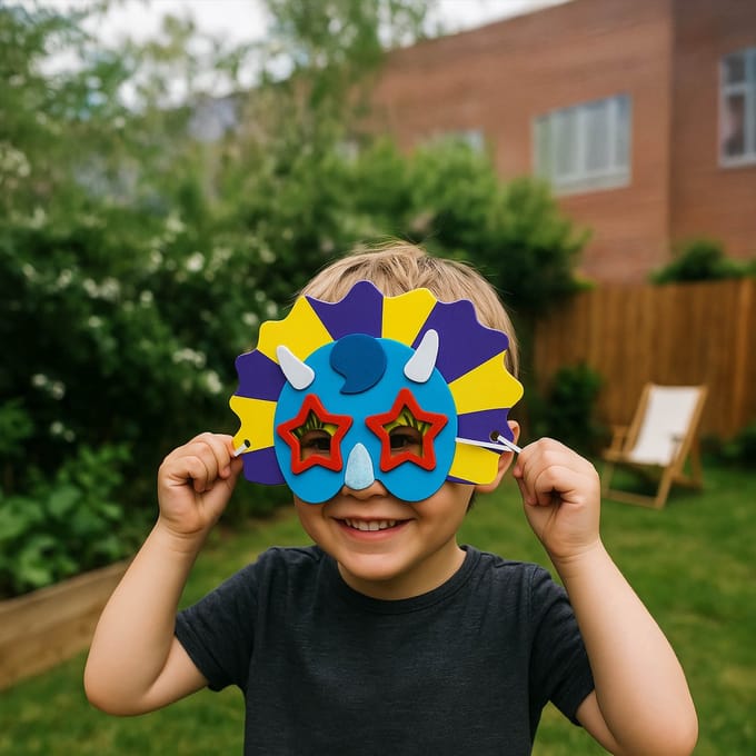 Creator Zone - Creatieve Knutselset - Dino Masker - DIY - Foam Stickers
