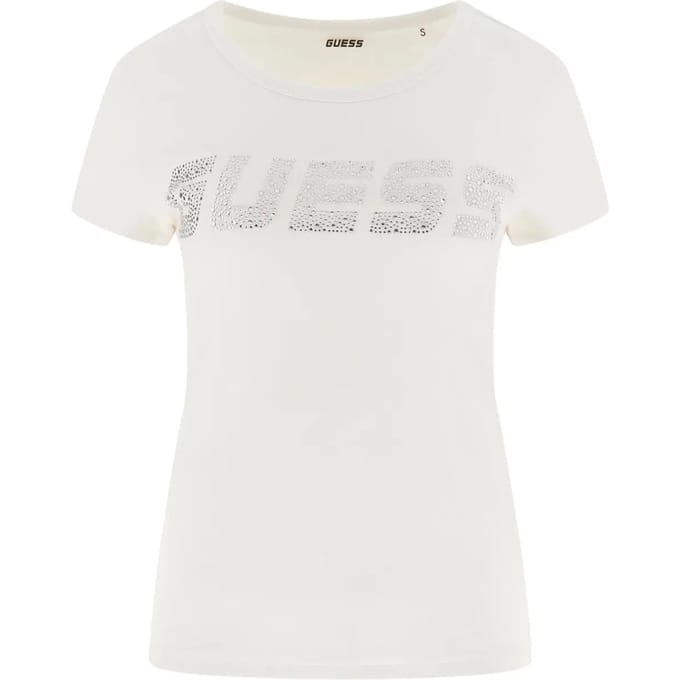 Crystal Logo Tee Short Sleeve Wo - White Shirts