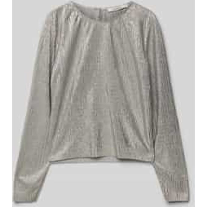 Shirt met lange mouwen en plissévouwen