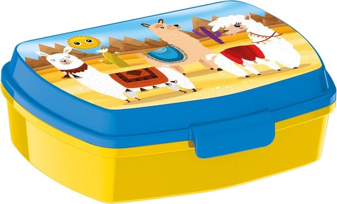 Lunchbox Lama 15 X 10 X 6 Cm Geel