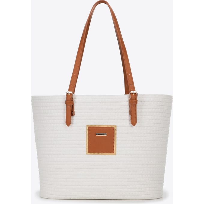 Wittchen Dames Katoenmix Shopper Bag Off-White Polyester