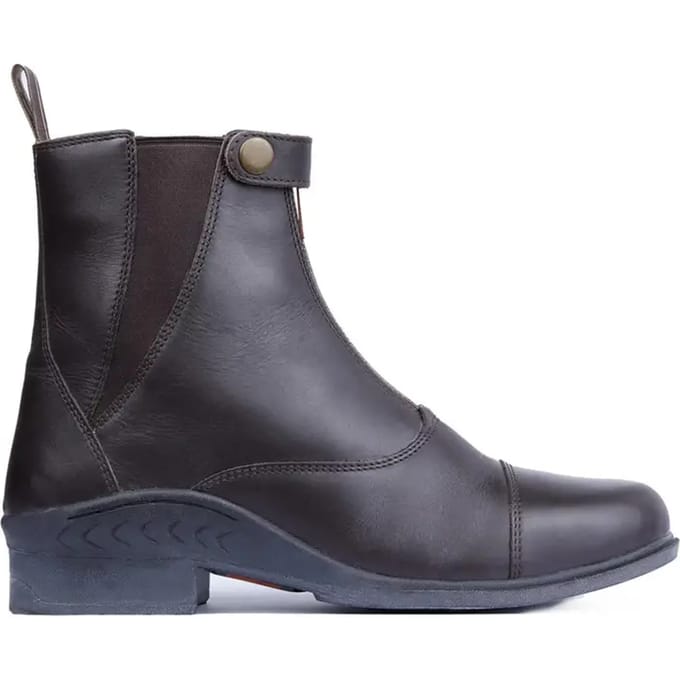 Horze Rose Lederen Jodphurs met Rits Vooraan, Dark Brown, 36