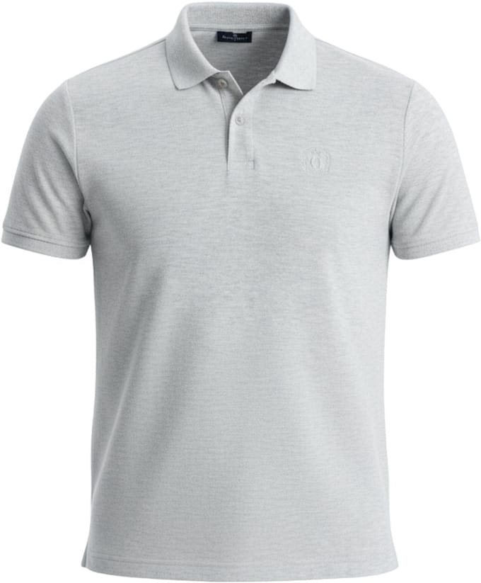 OMBRE Polo - Regular Fit - Katoen - Korte Mouw Grijs S