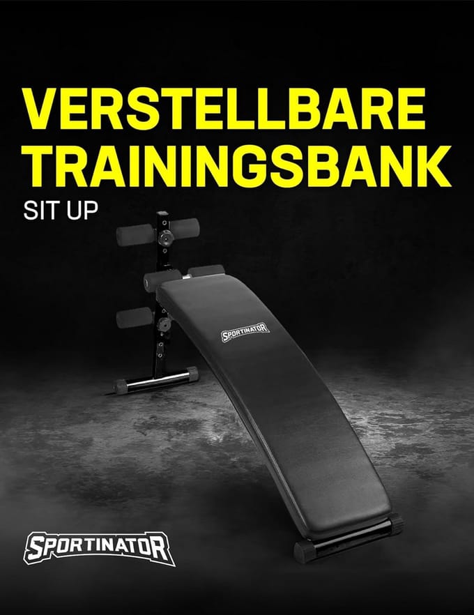 Verstelbare Sit-Up Trainingsbank voor Thuis Gebruik met Weerstandsbanden