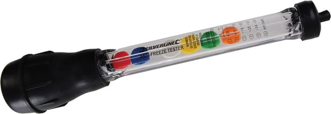 Silverline Antivries tester - Bereik -7 tot -37 graden - Gekleurde schijfjes - Plastic frame