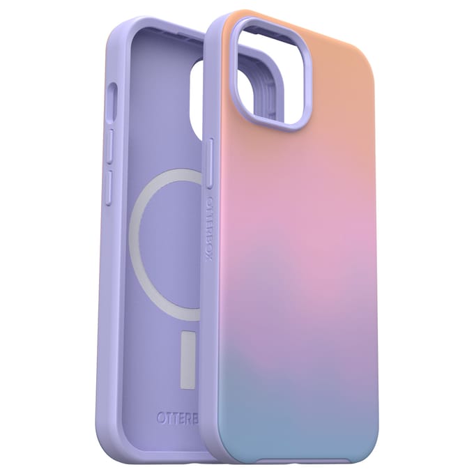 OtterBox Symmetry Clear Backcover MagSafe voor de Apple iPhone 17e / 16e / 15 / 14 / 13 - Paars