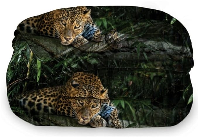 Dekbed Zonder Overtrek 240x220 cm + 2 Kussenslopen - Jungle Leopard - Easy Dekbed - Warmteklasse 2