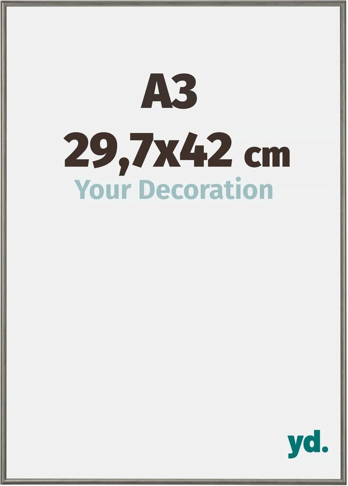Your Decoration - Fotolijst A3 29,7x42 cm - Aluminium - Mercury Structuur - New York