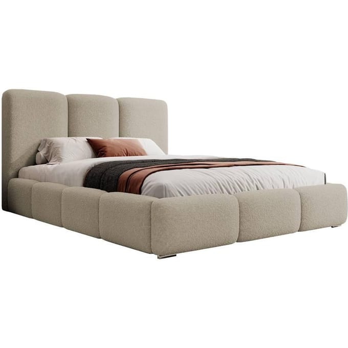 Bedframe Briar bouclé met opbergruimte 140x200 | NADUVI Collection