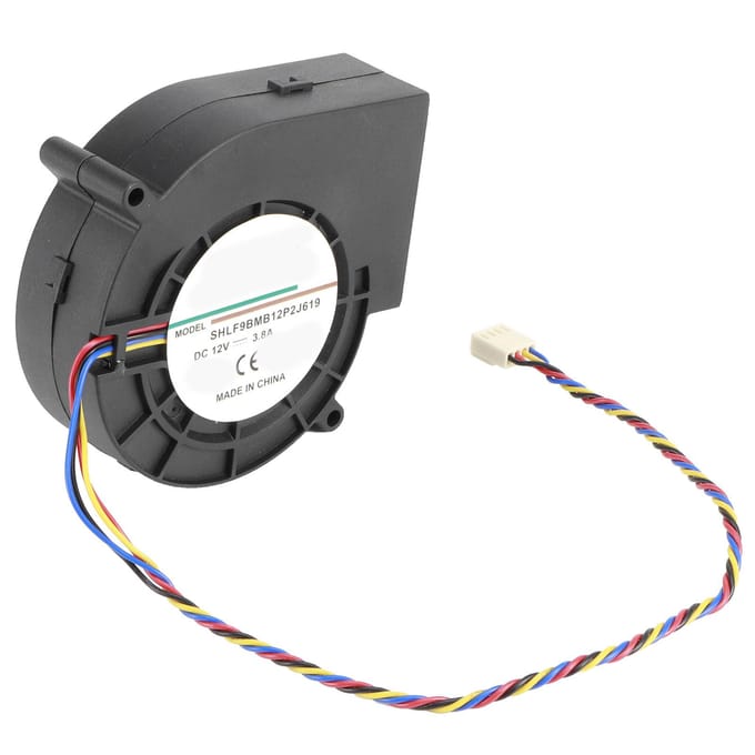 12V 3.8A 190CFM Centrifugaalventilator Dubbel Kogelgelagerde Luchtblazer Ventilator BBQ Accessoire black