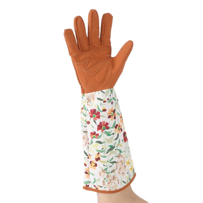 1 Paar Tuinhandschoenen met Lange Mouwen Handbeschermer voor Tuin Erf Snoeien Trimmen Gebruik brown