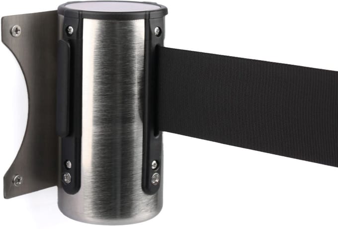 Wandsysteem met Trekband - Geborsteld Chroom - Zwart