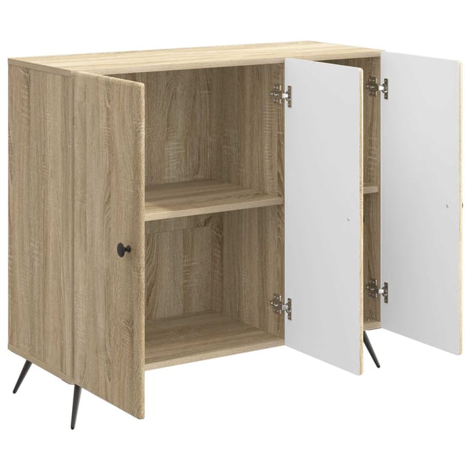 vidaXL - Dressoir - Sonoma - Eiken - 89 - x - 34,5 - x - 80 - cm - Bewerkt - hout