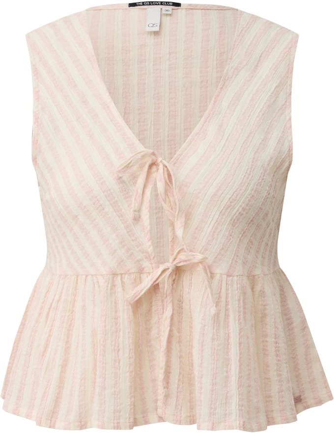 Dames knoopblouse QS Regular Fit