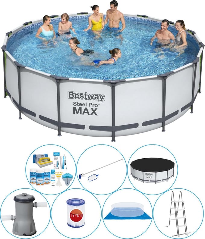 Steel Pro MAX Rond 457x122 cm - Zwembad Pakket