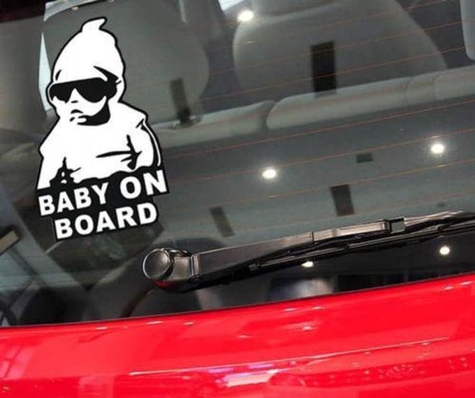 *** Baby on board sticker - Autosticker - Babysticker - van Heble® ***