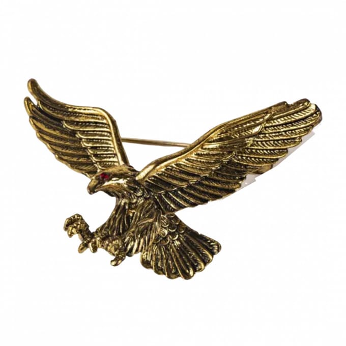 Broche roofvogel goudkleurig - Charme Bijoux