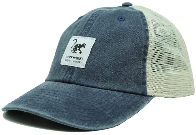 Surf Monkey - Trucker Cap - 5 Panel - One Size - Cotton - Blauw