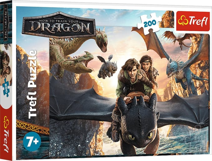 Trefl legpuzzel How to Train Your Dragon - 200 stukjes - kinderpuzzel