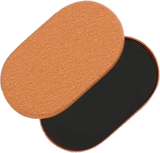 Oefen Schijven - Core Sliders - Krachttraining Thuis - Lichtgewicht Compact - 24 x 14.5 cm - Grijs