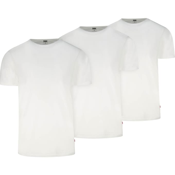 Regular fit t-shirt van katoenmix in set van 3 model 'MEN SOLID'