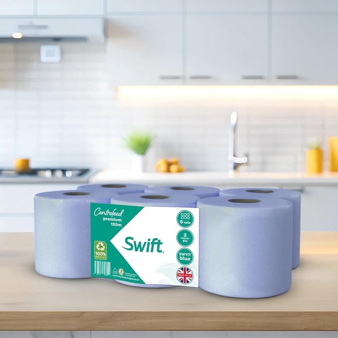 12 Rollen Keukenrol Wit Extra Sterk 2-Laags 150 Meter - Absorberend & Extra Groot Voordeelverpakking