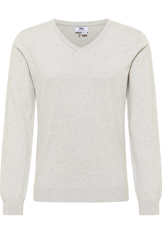 Mo basic jumper Blonda Heren licht grijs melange