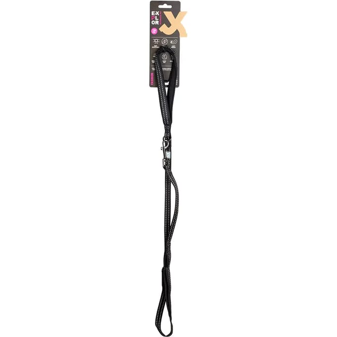 Duvoplus - Uitlaatriem Voor Dieren - Hond - Ultimate Fit On-the-road Leiband Fashion 130cm - 16mm Granite Black - 1st