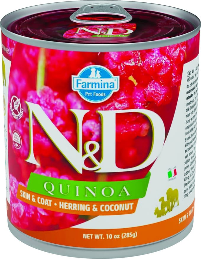 N&D Quinoa natvoeding voor de hond Skin & Coat Haring 285 gr. - per 6 stuks