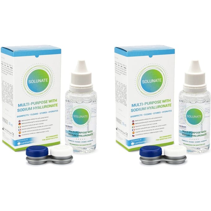 Solunate Multi-Purpose 2 x 50 ml met lenzendoosjes - reisverpakking