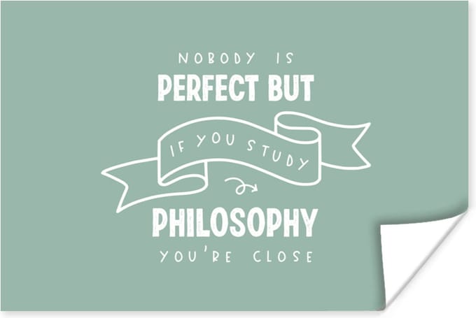 Poster Quote - Filosofie - Studeren - 90x60 cm