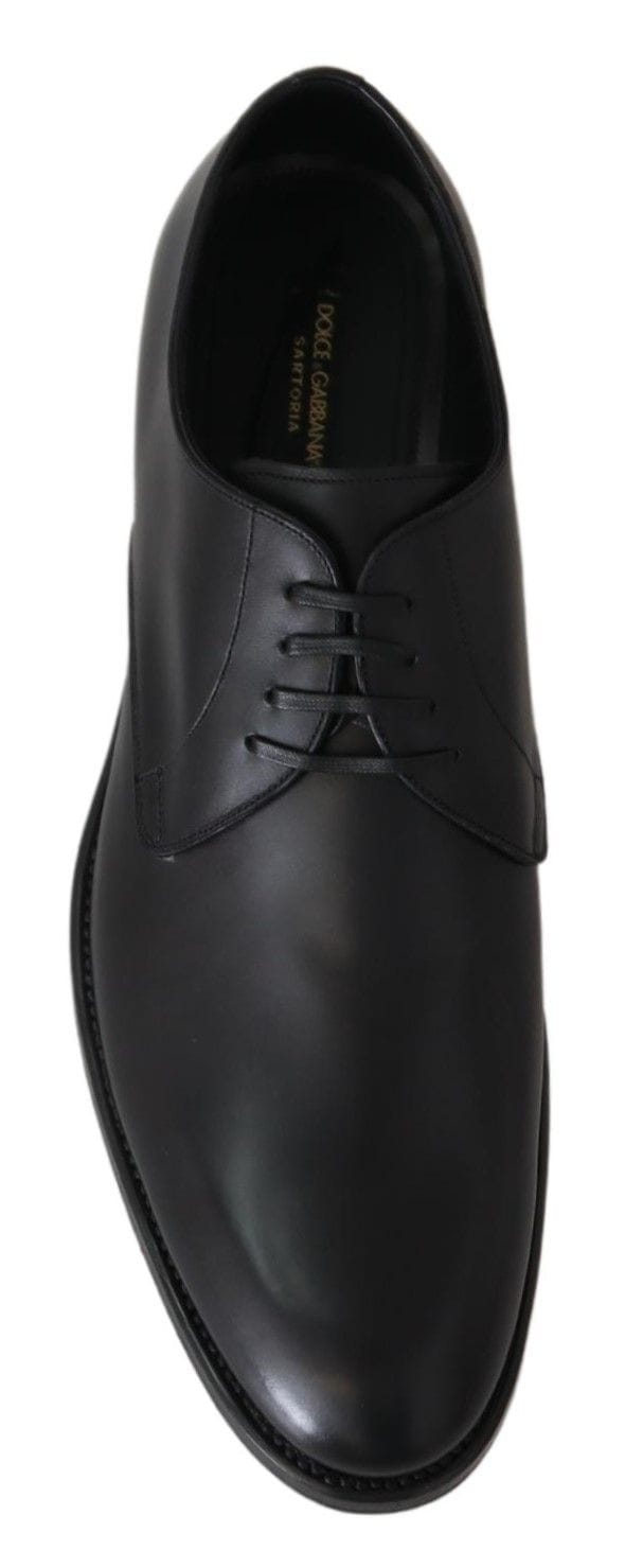 Dolce & Gabbana Zwarte Leren SARTORIA Handgemaakte Schoenen