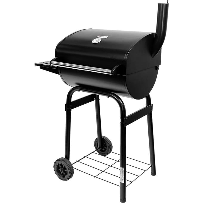 Mega-M Classic - Houtskoolbarbecue - Met deksel - Verchroomd grillrooster - Verrijdbaar ontwerp