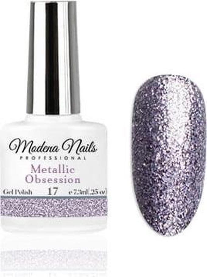 Modena Nails Gellak Metallic Obsession - 17 - 7,3ml. - Glitter - Glitters - Gel nagellak - Gel nagellak